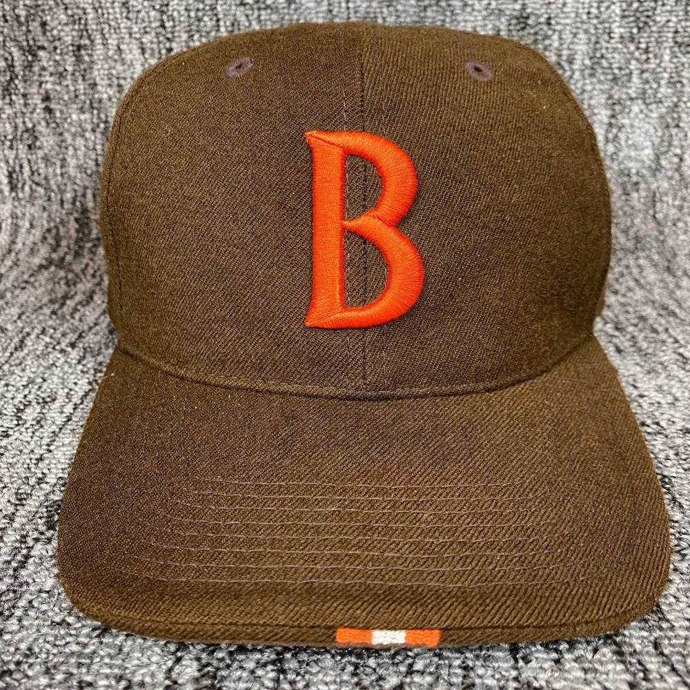 Nike Cleveland Browns Hat Mens 7 3/8 Brown Wool Fitted B Logo Sideline NFL‎